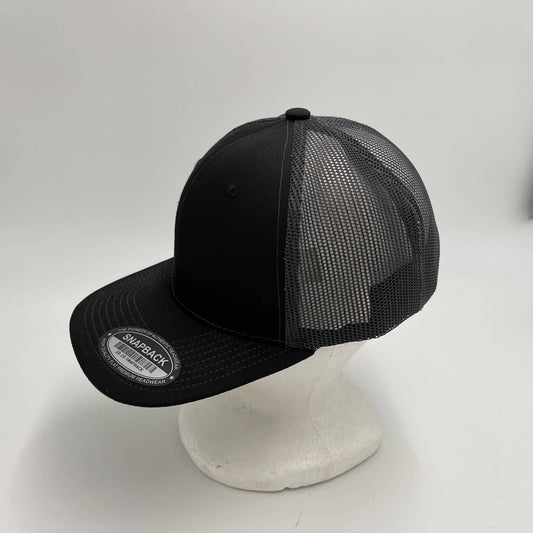 Plain Flat 6P Mesh Trucker Black and Navy Blue Mesh 12 pack CF6M1831 Cap Hat