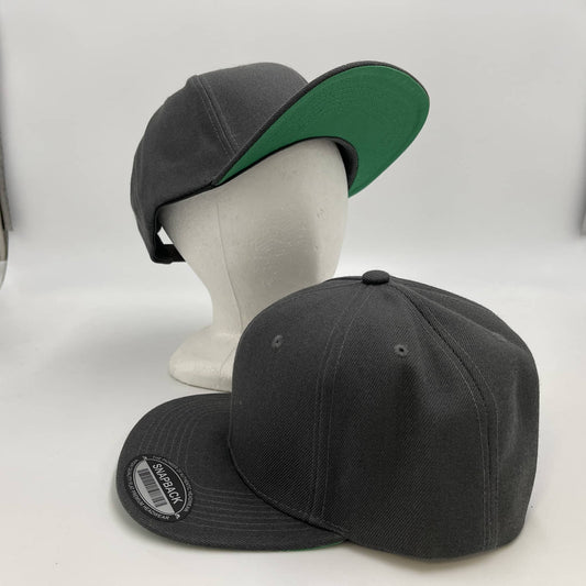 Plain UG Sandwich Velcro Dark Gray--Under Green Bill 12 pack PCVG307 Cap Hat