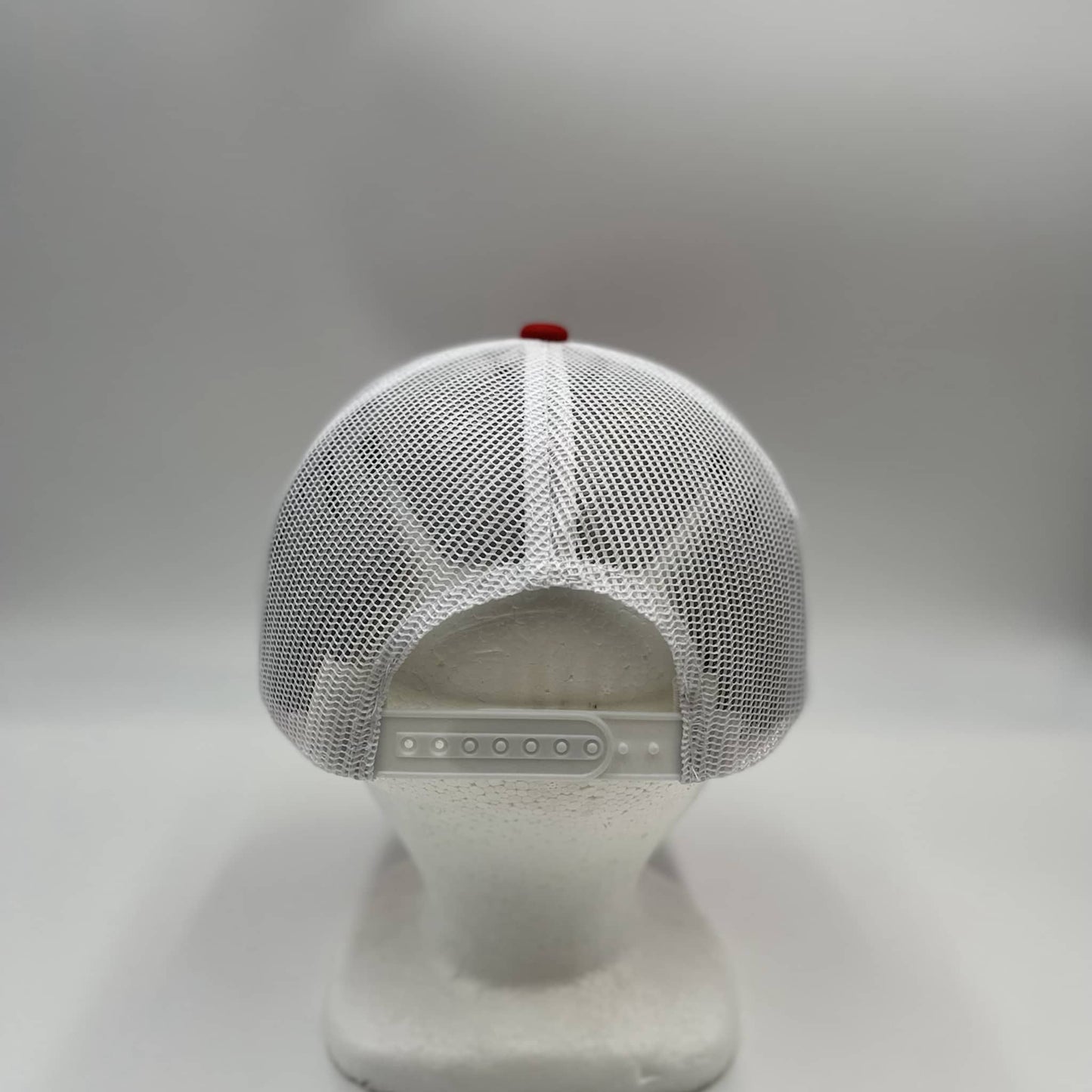 Plain Flat 6P Mesh Trucker Red and White Mesh 12-pck CF6M1855 Cap Hat
