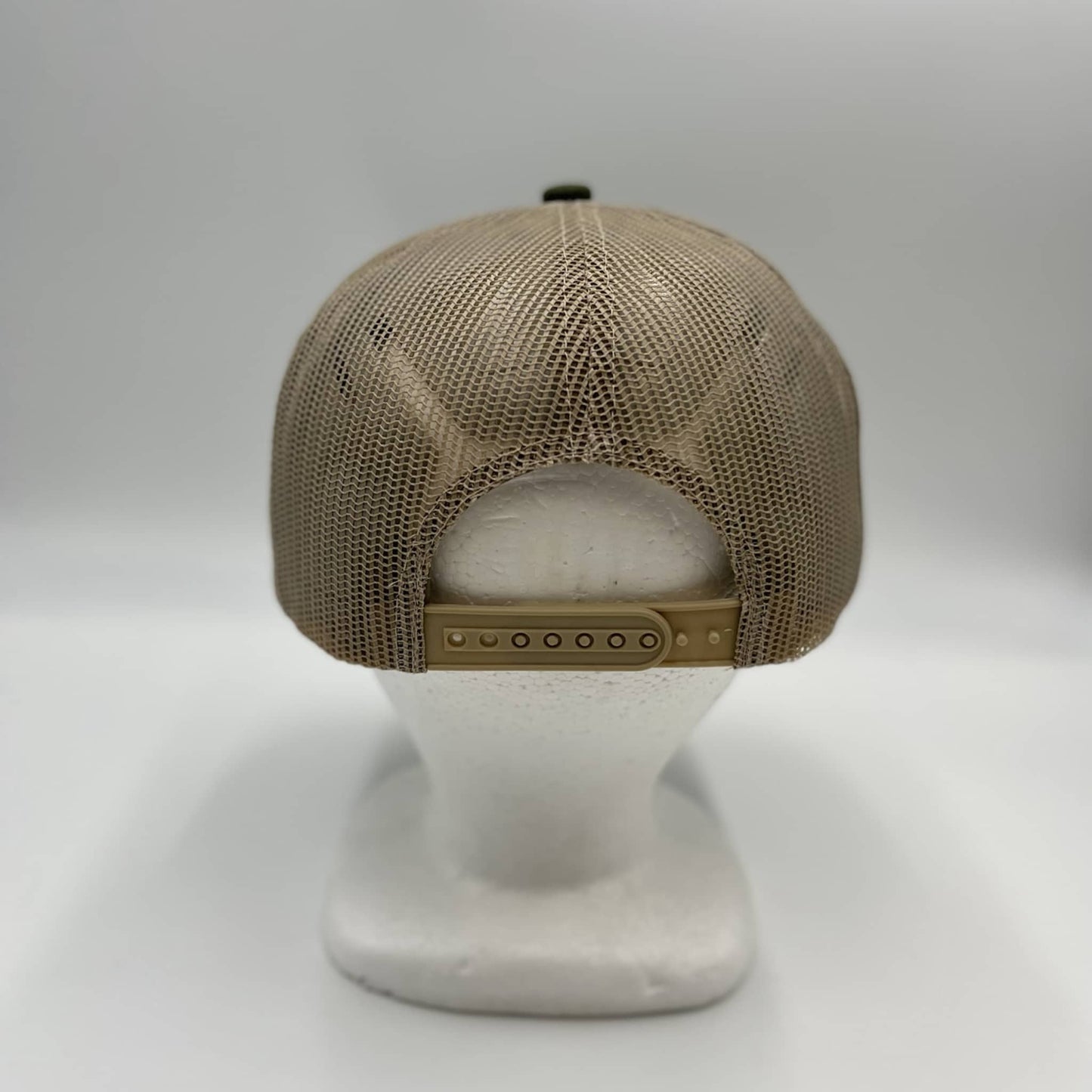 Plain Flat 5P Mesh Trucker Olive and Tan Mesh 12-pck CF5M1217 Cap Hat