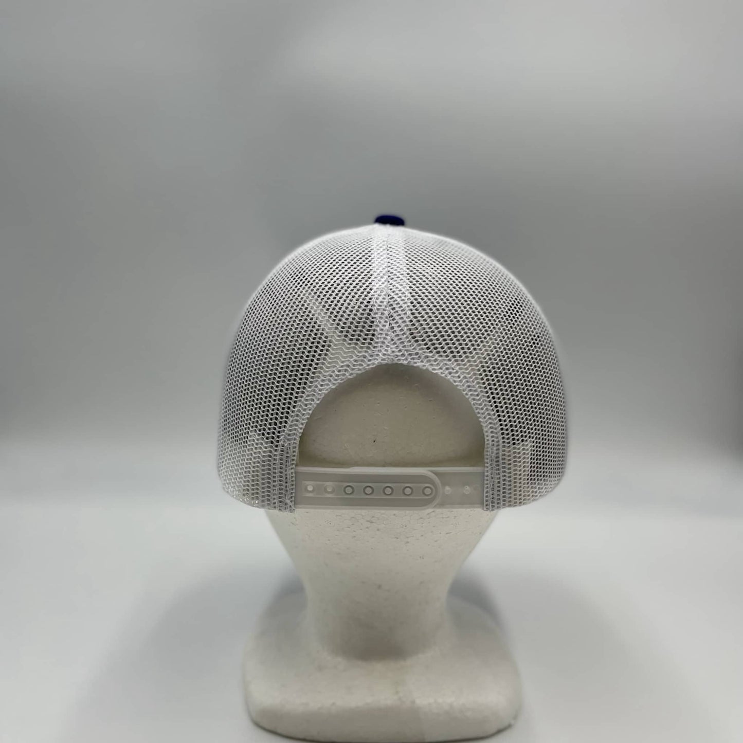 Plain Flat 5P Mesh Trucker Blue and White Mesh 12-pck CF5M1210 Cap Hat