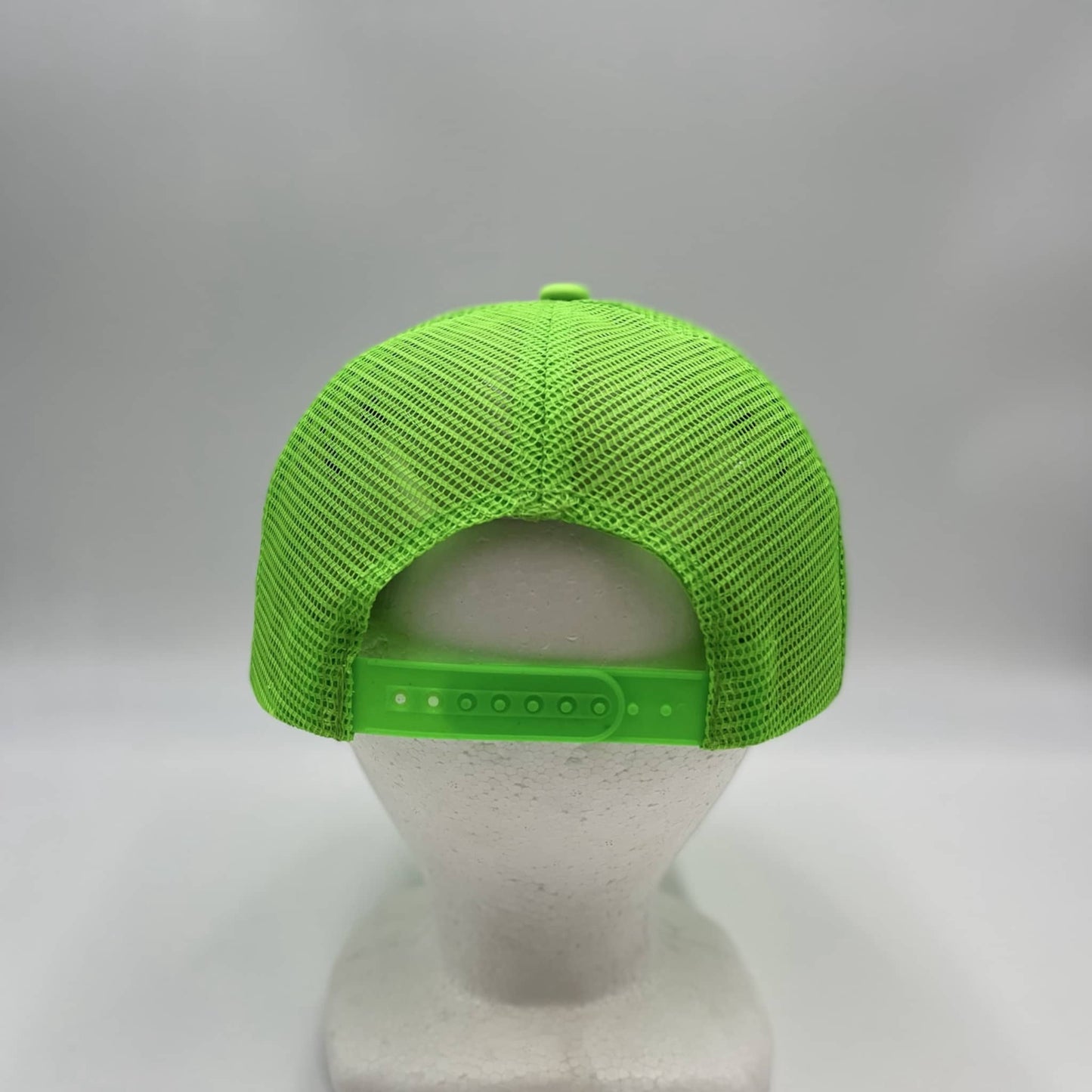 Plain TwoTone Sponge Trucker White Face Neon Green Lid and Neon Green Mesh 12-pck STMTT05 Cap Hat