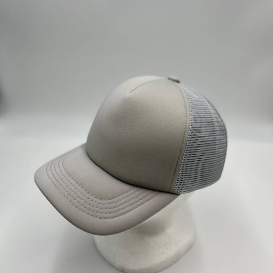 Plain Sponge Trucker Gray 12-pck STM17 Cap Hat