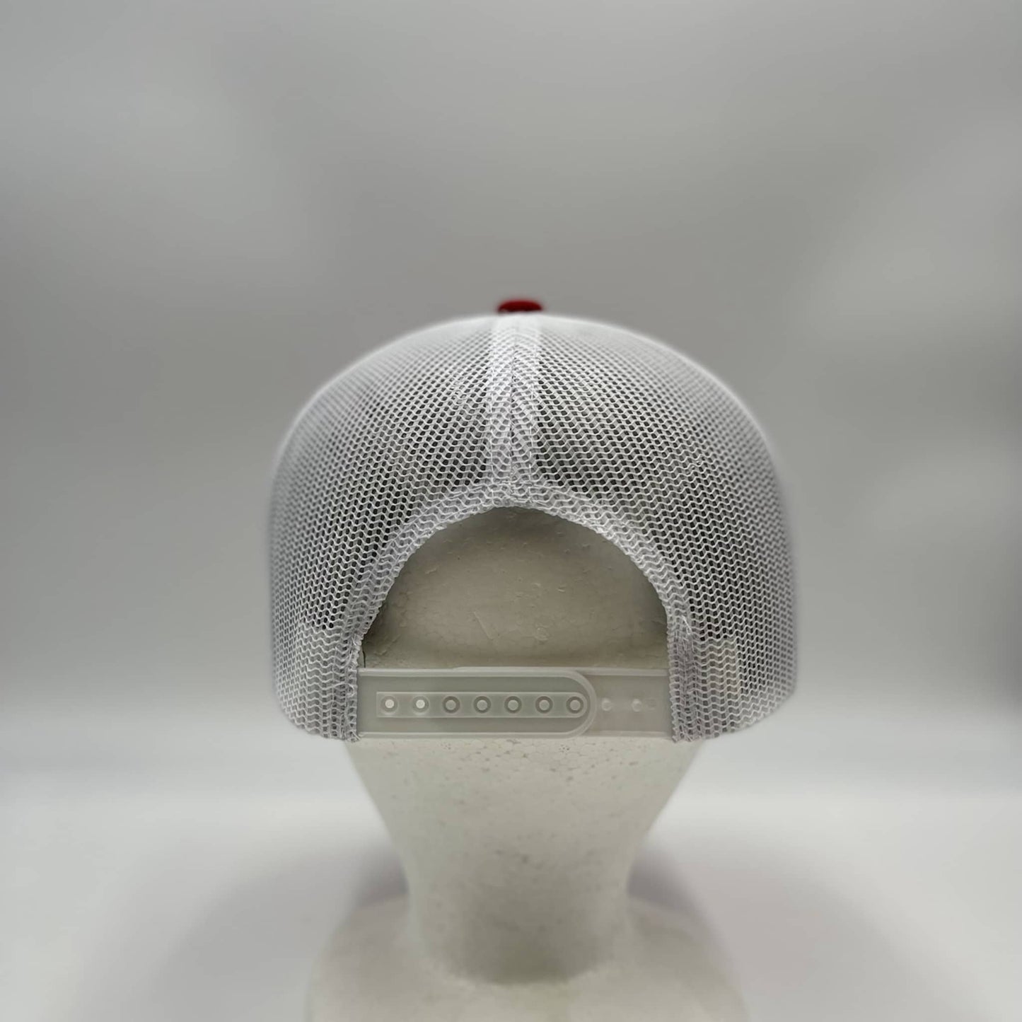 Plain Flat 5P Mesh Trucker Red and White Mesh 12-pck CF5M1201 Cap Hat