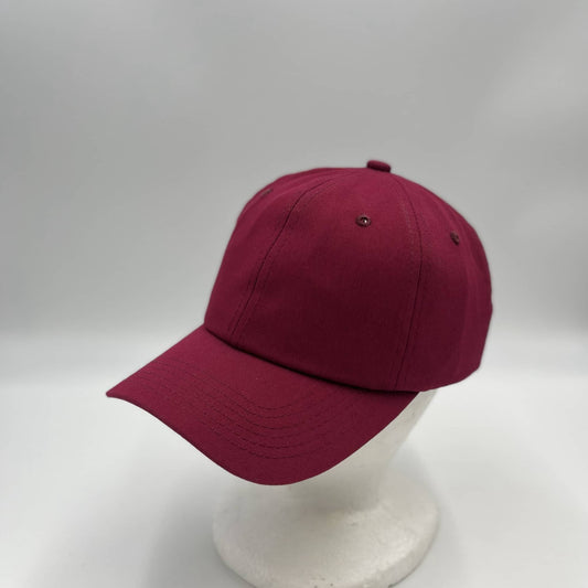 Plain Cotton Cap Maroon 12-pck CCW0807 Cap Hat
