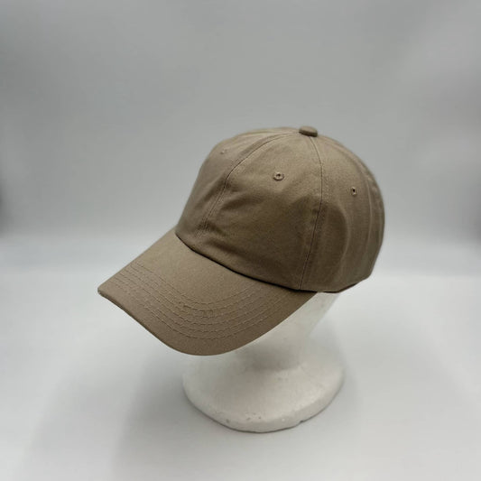 Plain Cotton Cap Dark Tan 12-pck CCW0814 Cap Hat