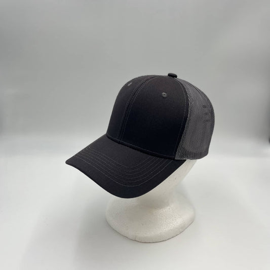 Plain Mesh Velcro Dark Gray and Gray Mesh 12 PACK CTM1133 Cap Hat