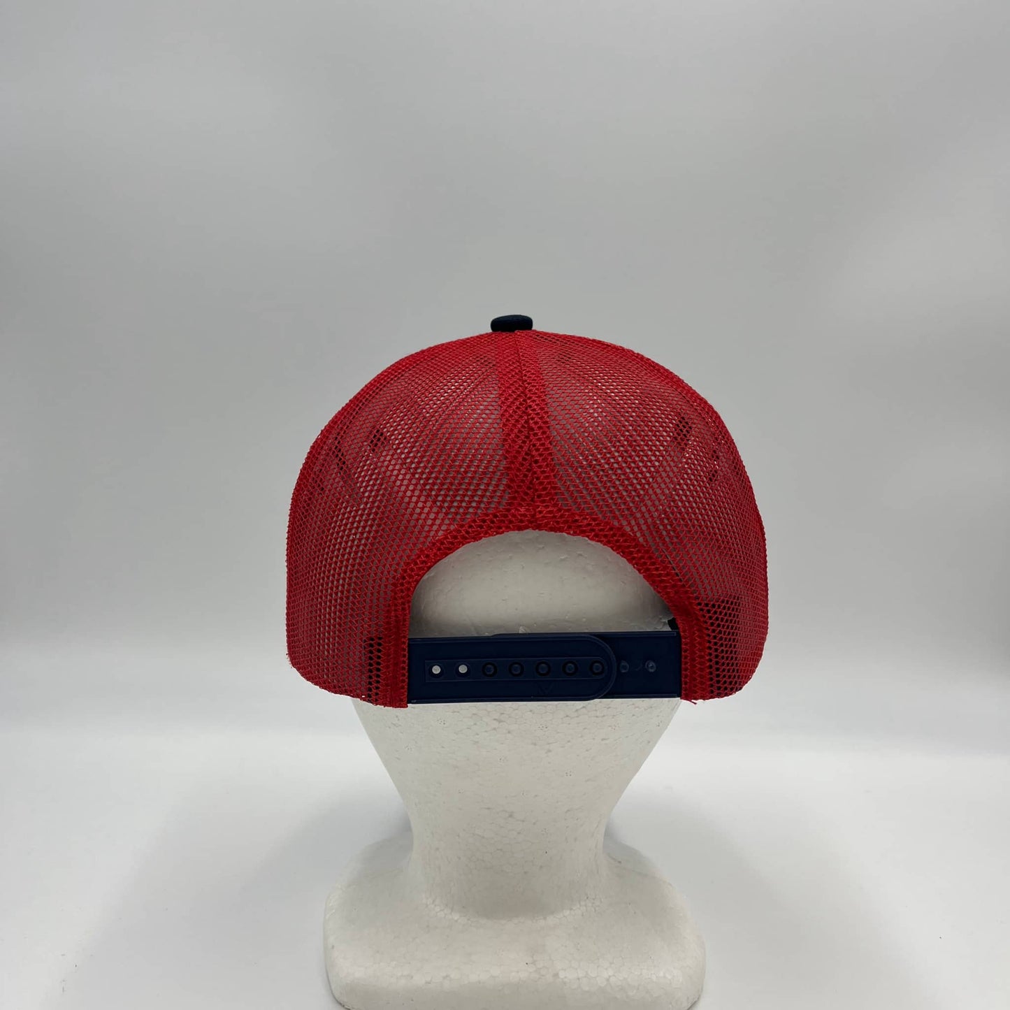 Plain Mesh Velcro Navy Blue and Red Mesh 12 PACK CTM1125 Cap Hat