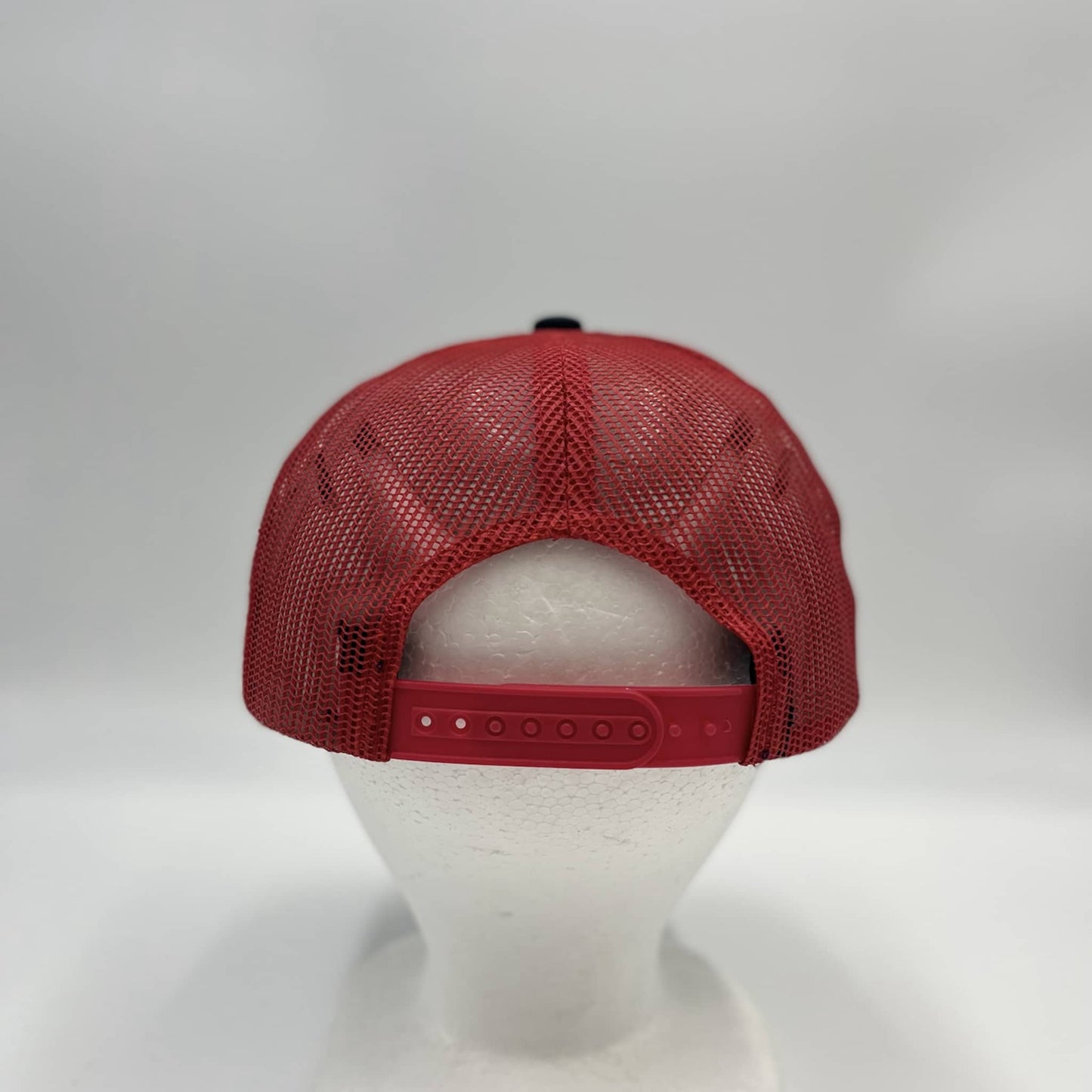 Plain Flat 6P Mesh Trucker Navy Blue and Red Mesh 12 pack CF6M1852 Cap Hat