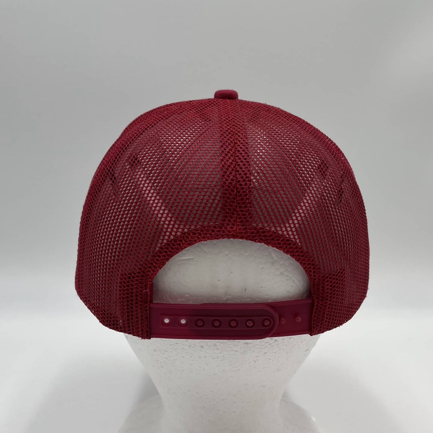 Plain Flat 6P Mesh Trucker Burgandy and Burgandy Mesh 12 pack CF6M1802 Cap Hat