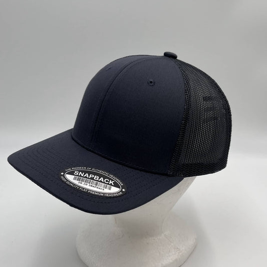Plain Flat 6P Mesh Trucker Dark Gray and Black Net 12 pack CF6M1842 Cap Hat