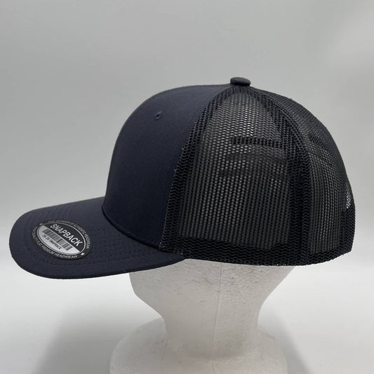 Plain Flat 6P Mesh Trucker Dark Gray and Black Net 12 pack CF6M1842 Cap Hat