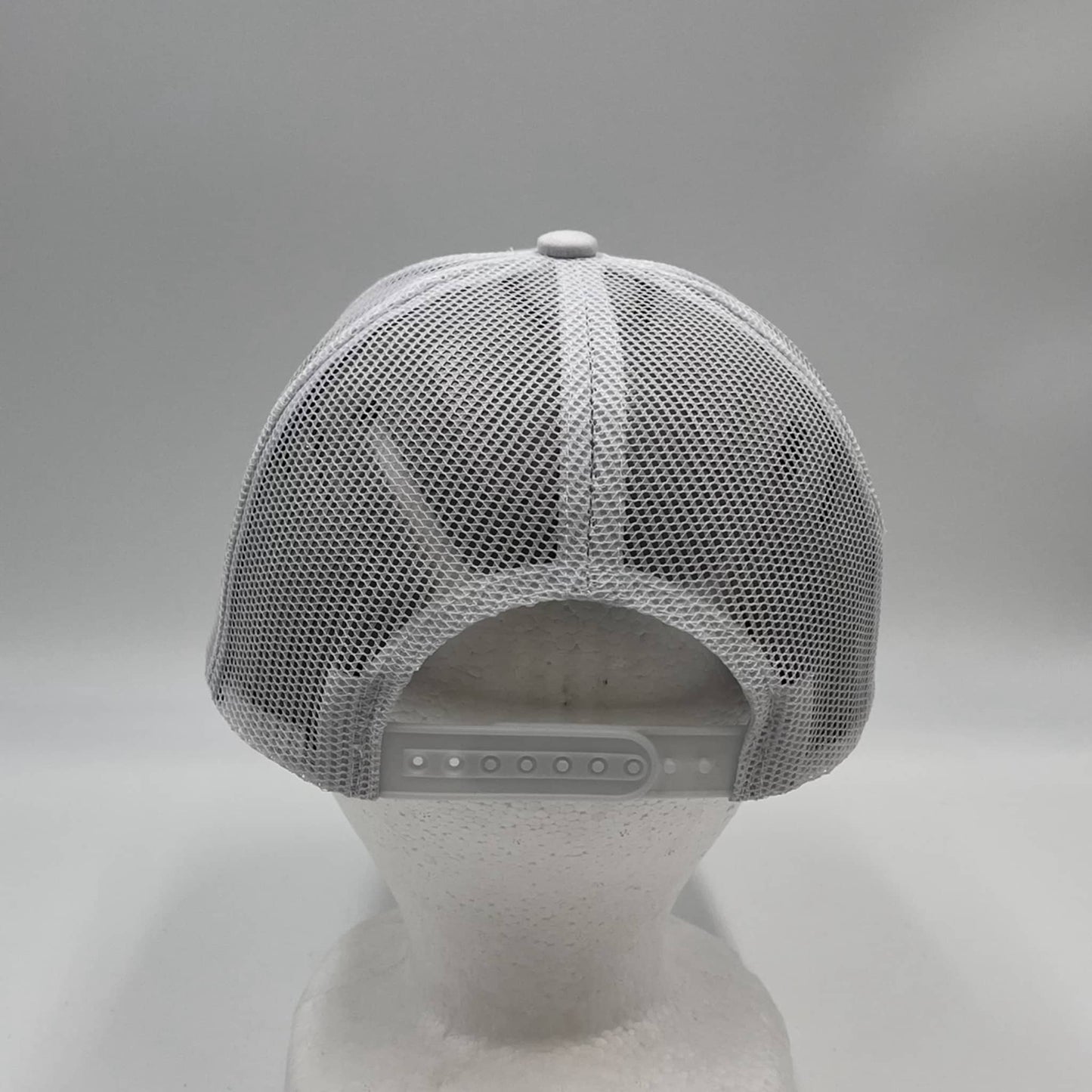 Plain Flat 6P Mesh Trucker White and White Mesh 12 pack CF6M1809 Cap Hat