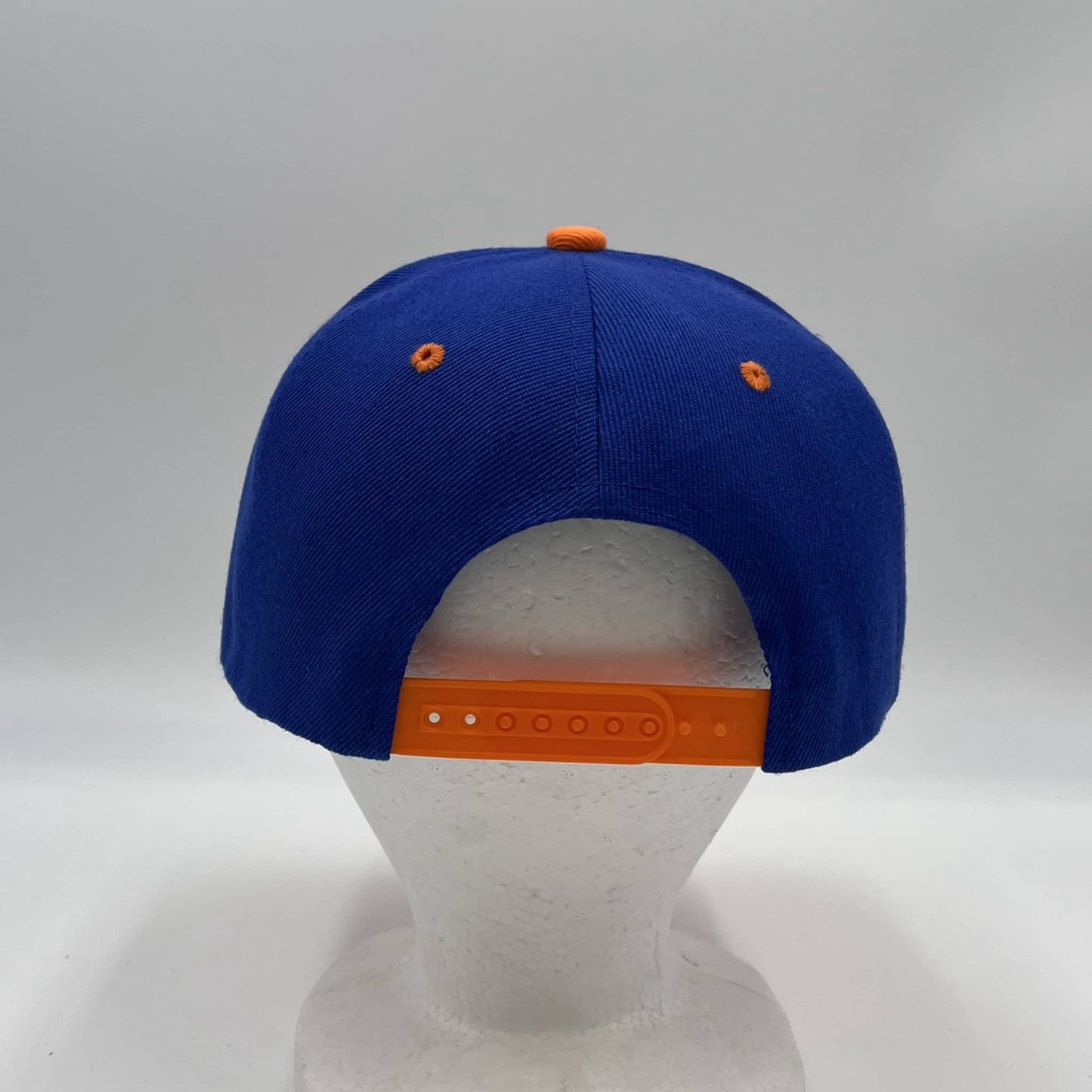 Plain Poly Snapback Blue and Orange Lid 12 pack PFS02T01 Cap Hat