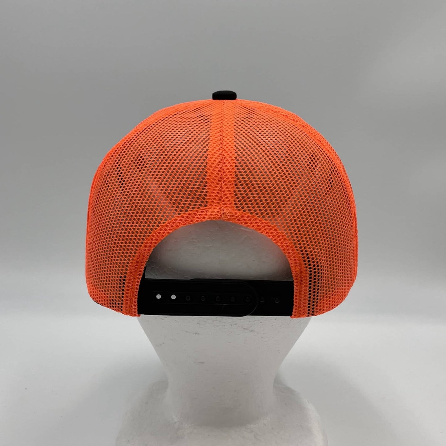Plain Curve 6 Panel Trucker Black and Orange Mesh 12 pack CTM1112 Cap Hat