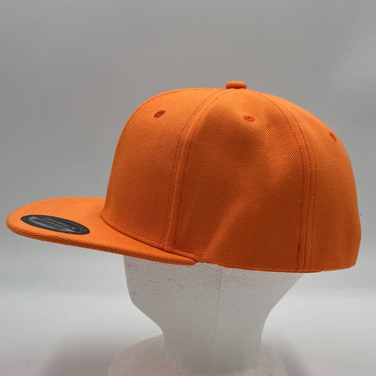 Plain Poly Snapback Orange 12 pack PFS0530 Cap Hat