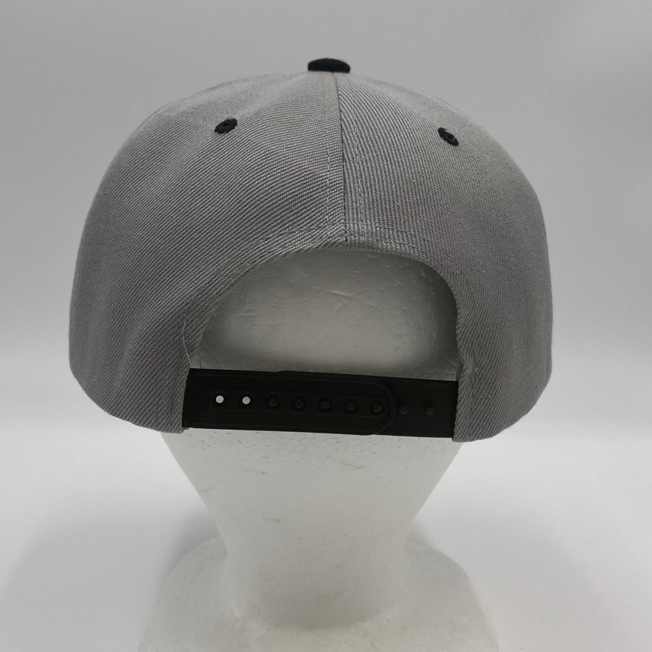 Plain Poly Snapback Gray and Black Lid 12 pack PFS02T17 Cap Hat