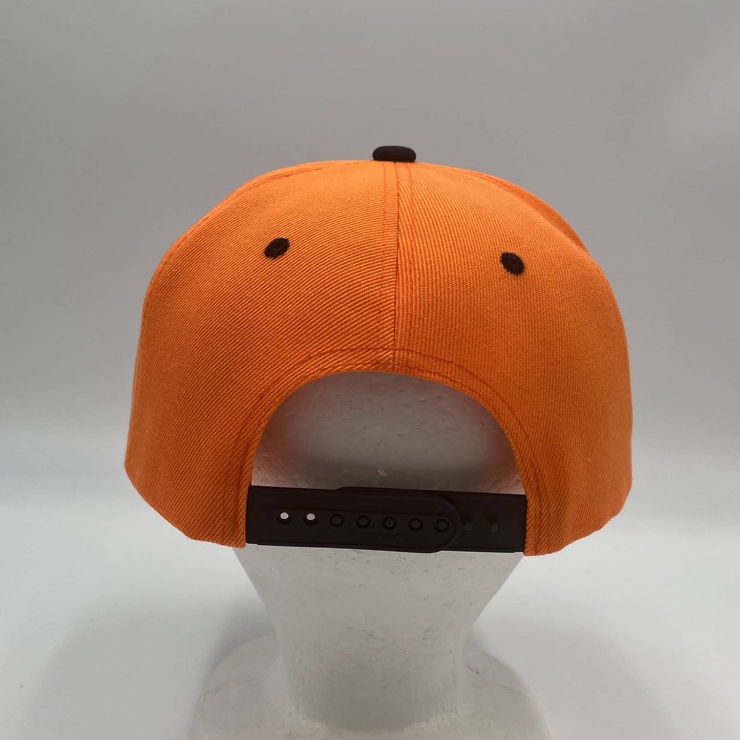 Plain Poly Snapback Orange and Black Eyelets/Bill 12 pack PFS0539 Cap Hat