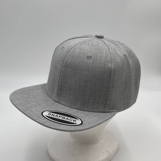 Plain Poly Snapback Texture Light Gray 12 pack PFS0514 Cap Hat