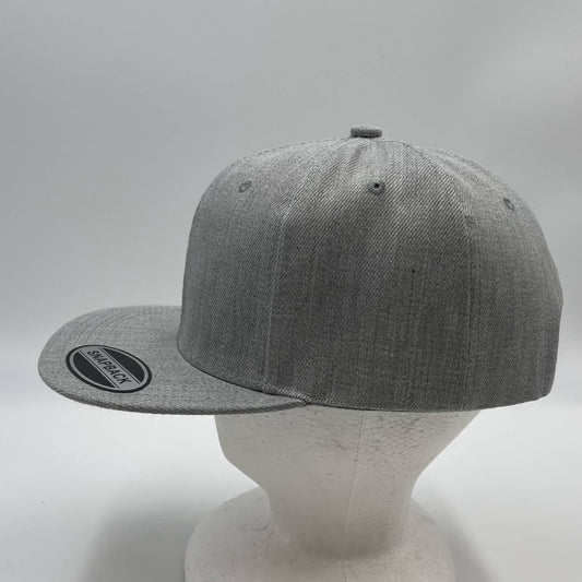 Plain Poly Snapback Texture Light Gray 12 pack PFS0514 Cap Hat