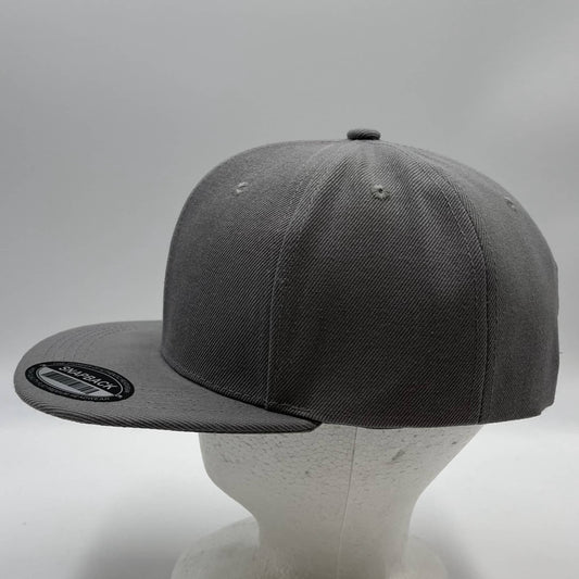 Plain Poly Snapback Gray 12 pack PFS0511 Cap Hat