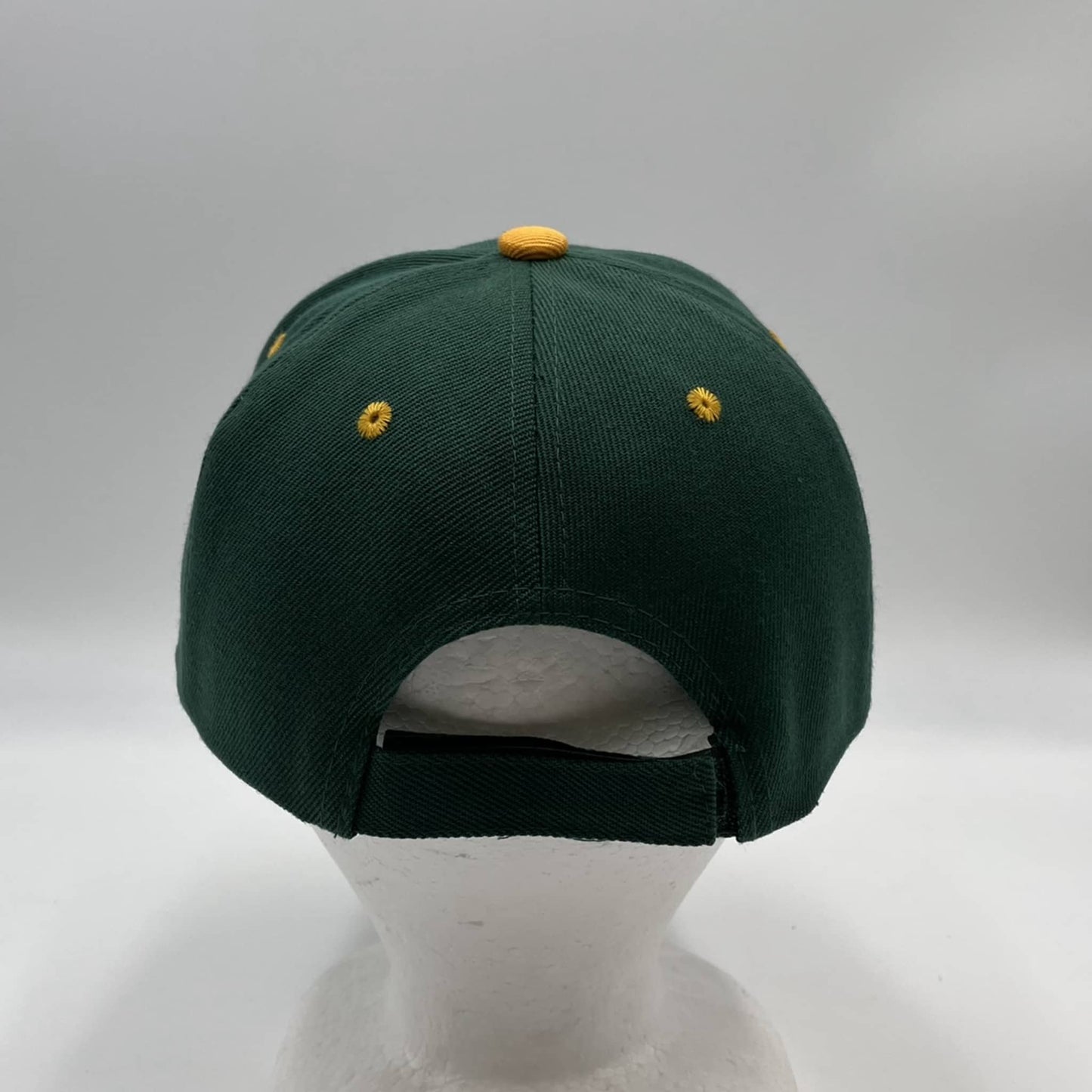 Plain Sandwich Velcro Forest Green and Yellow Eyelets 12 pack PCV0331 Cap Hat