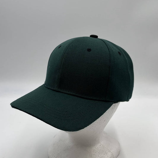 Plain Sandwich Velcro Forest Green and Black Eyelets 12 pack PCV0315 Cap Hat