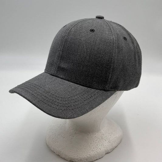 Plain Velcro Black Denim and Black Eyelets 12 pack PCV01-D2 Cap Hat