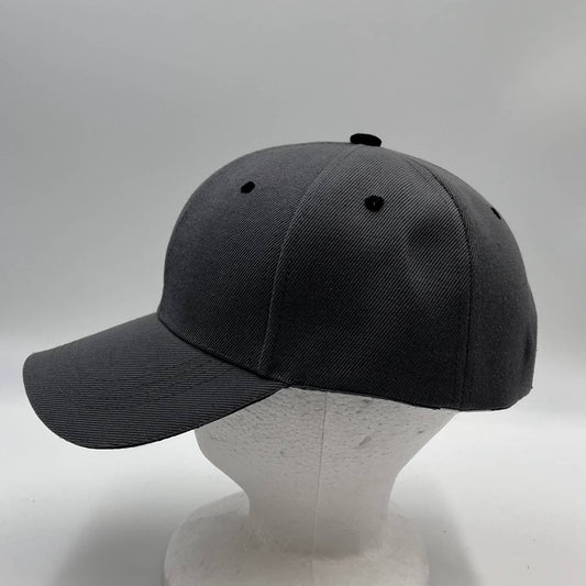 Plain Sandwich Velcro Dark Gray and Black Eyelets 12 pack PCV0306 Cap Hat