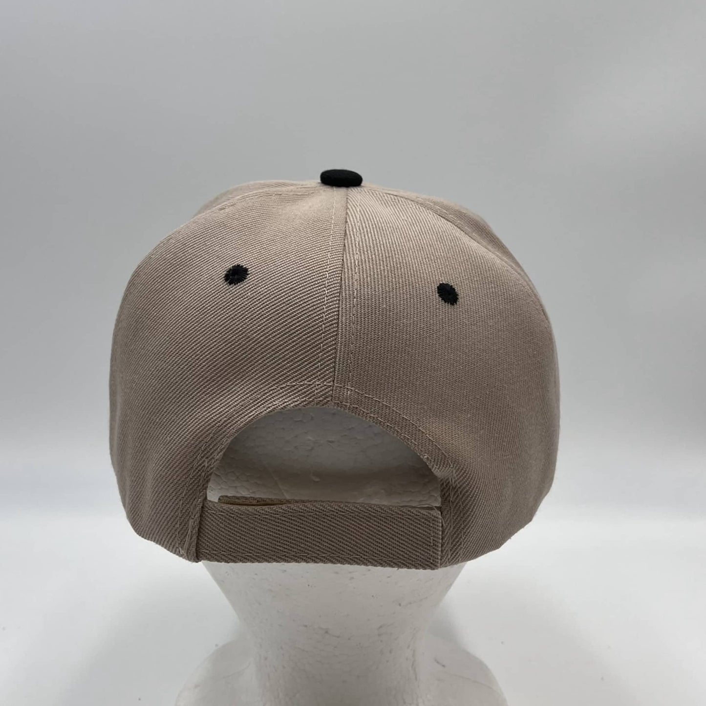 Plain Sandwich Velcro Tan and Black Eyelets 12 pack PCV0304 Cap Hat