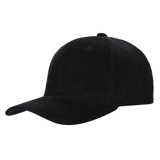 6 Panel Corduroy Solid Buckle Hat