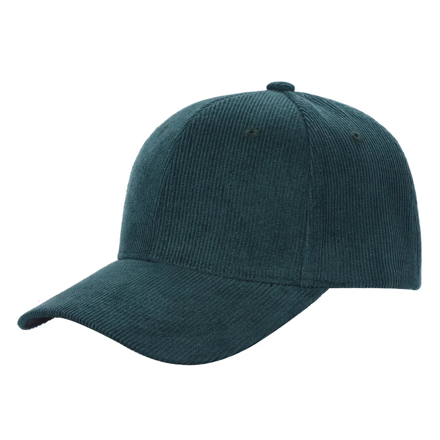 6 Panel Corduroy Solid Buckle Hat