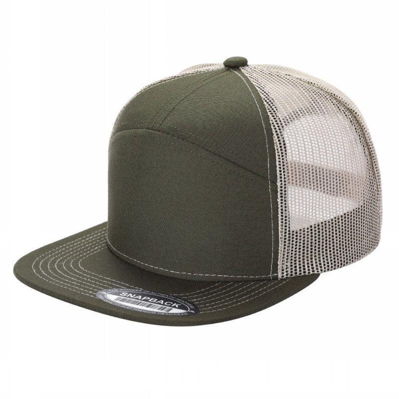 7FTM - 7 Panel Flat Bill Trucker Cap
