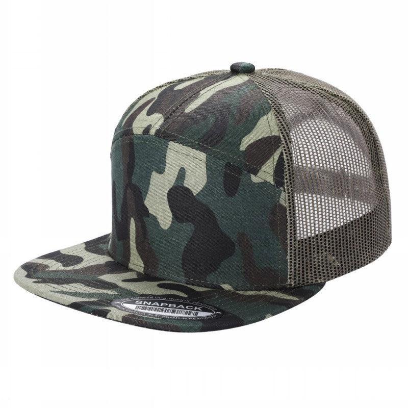 7FTM - 7 Panel Flat Bill Trucker Cap