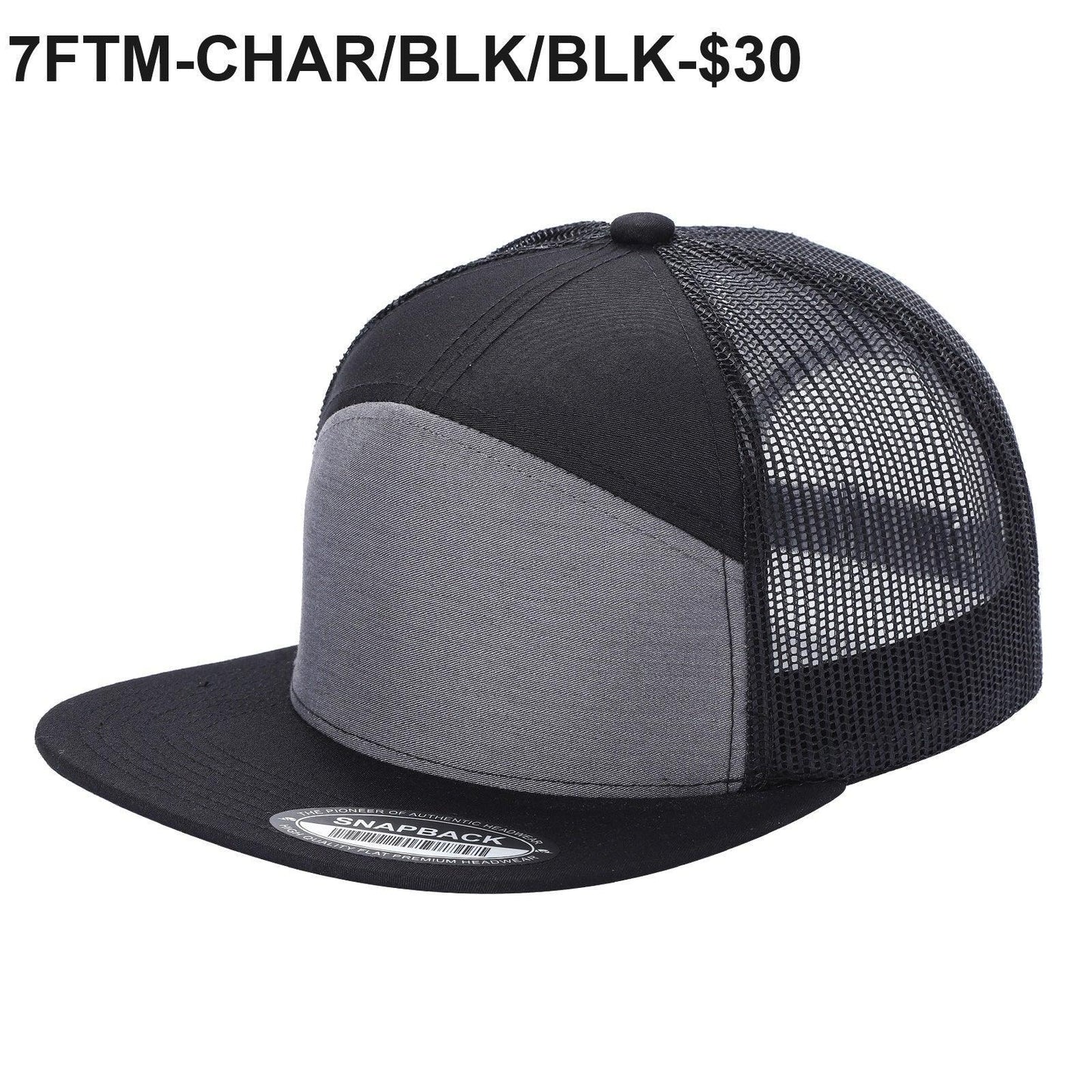 7FTM - 7 Panel Flat Bill Trucker Cap