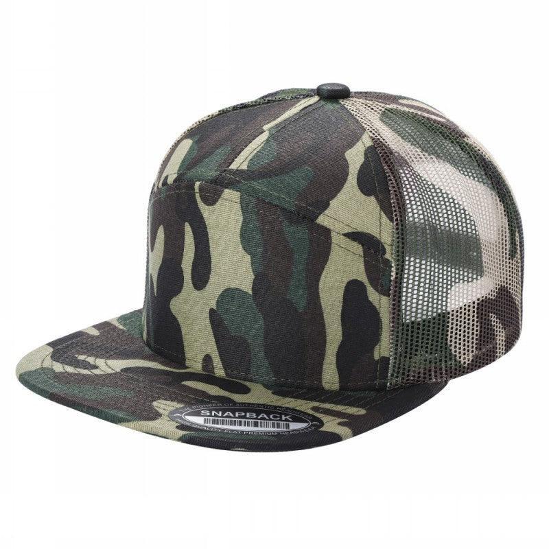 7FTM - 7 Panel Flat Bill Trucker Cap