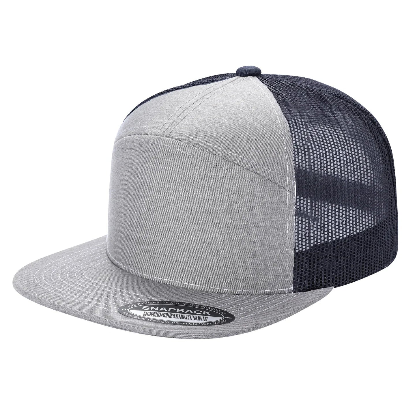 7FTM - 7 Panel Flat Bill Trucker Cap