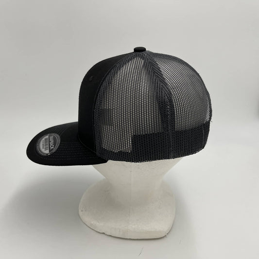 Plain Flat 6P Mesh Trucker Black and Navy Blue Mesh 12 pack CF6M1831 Cap Hat