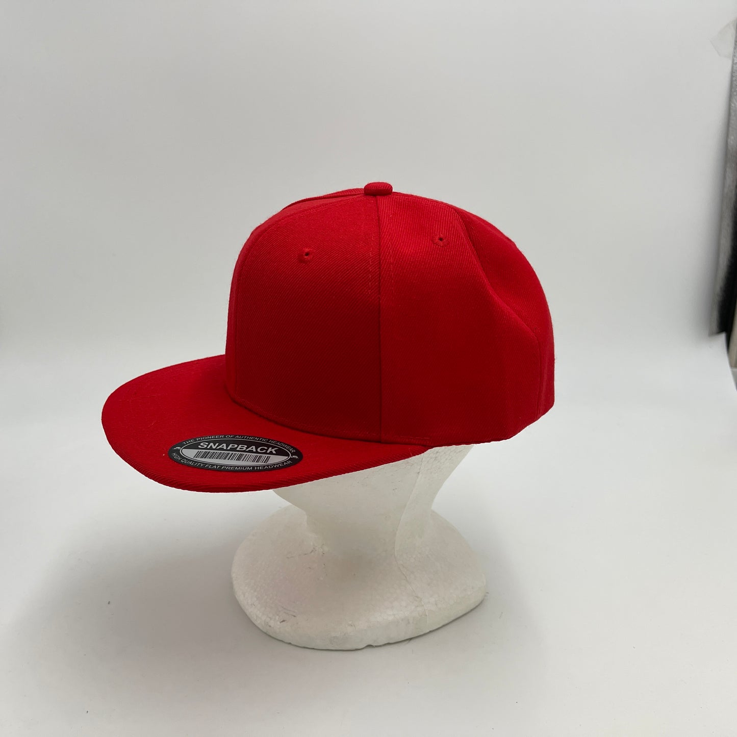 Plain Poly Snapback Red 12 pack PFS0512 Cap Hat