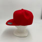Plain Poly Snapback Red 12 pack PFS0512 Cap Hat