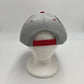 Plain Poly Snapback Textured Light Gray and Red Eyelets/Bill 12 pack PFS02T24 Cap Hat