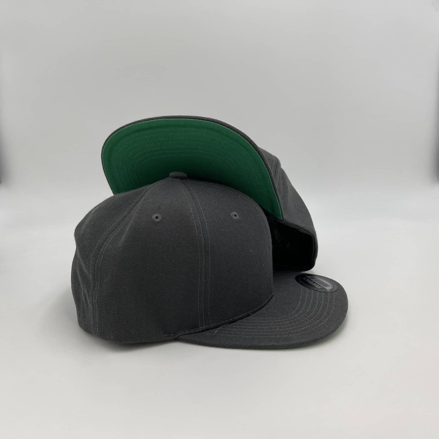 Alpha Omega Cap Plain UG Sandwich Velcro Dark Gray--Under Green Bill 12 pack PCVG307 Cap Hat