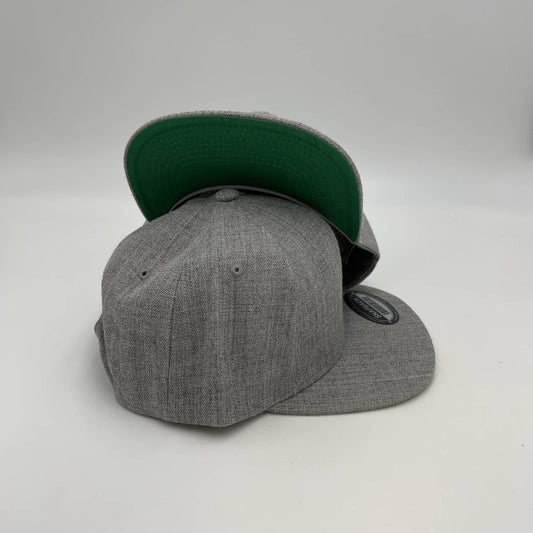 Plain UG Sandwich Velcro Textured Light Gray-Under Green Bill 12 pack PCVG306 Cap Hat