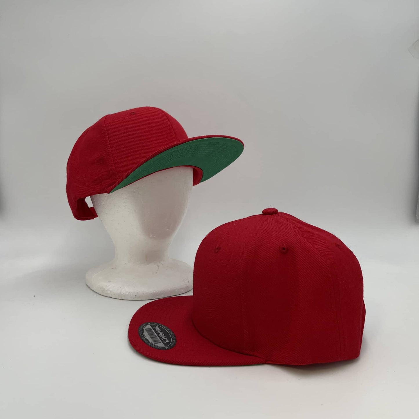 Alpha Omega Cap Plain UG Sandwich Velcro Red-Under Green Bill 12 pack PCVG305 Cap Hat