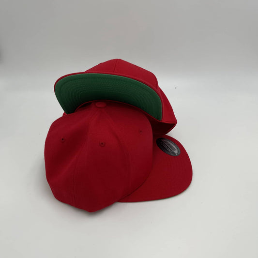 Alpha Omega Cap Plain UG Sandwich Velcro Red-Under Green Bill 12 pack PCVG305 Cap Hat