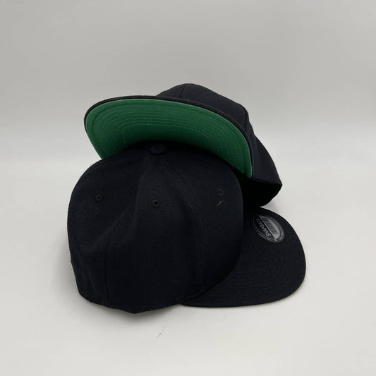 Alpha Omega Cap Plain UG Sandwich Velcro Black-Under Green Bill 12 pack PCVG303 Cap Hat