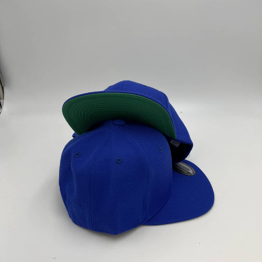 Alpha Omega Cap Plain UG Sandwich Velcro Blue-Under Green Bill 12 pack PCVG302 Cap Hat