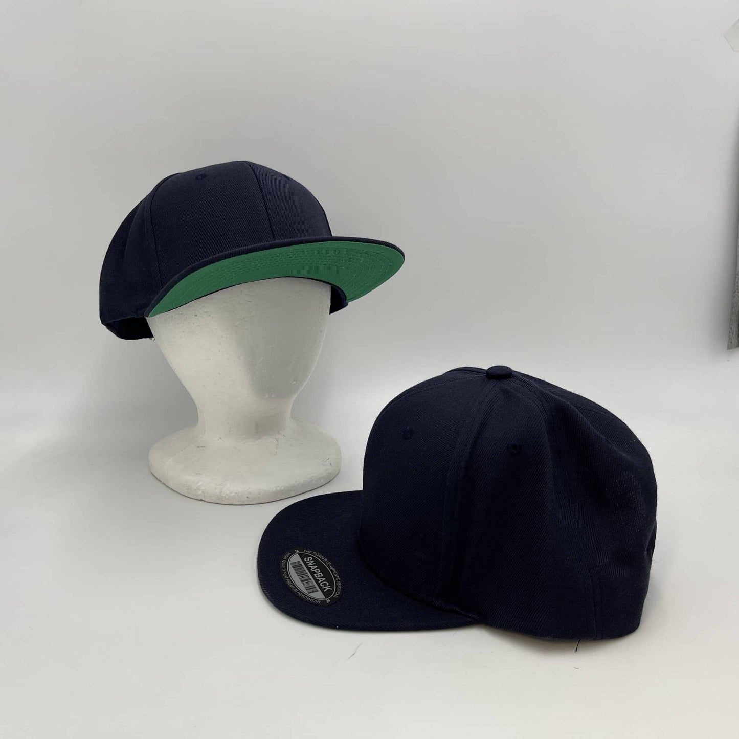 Alpha Omega Cap Plain UG Sandwich Velcro Navy Blue-Under Green Bill 12 pack PCVG301 Cap Hat