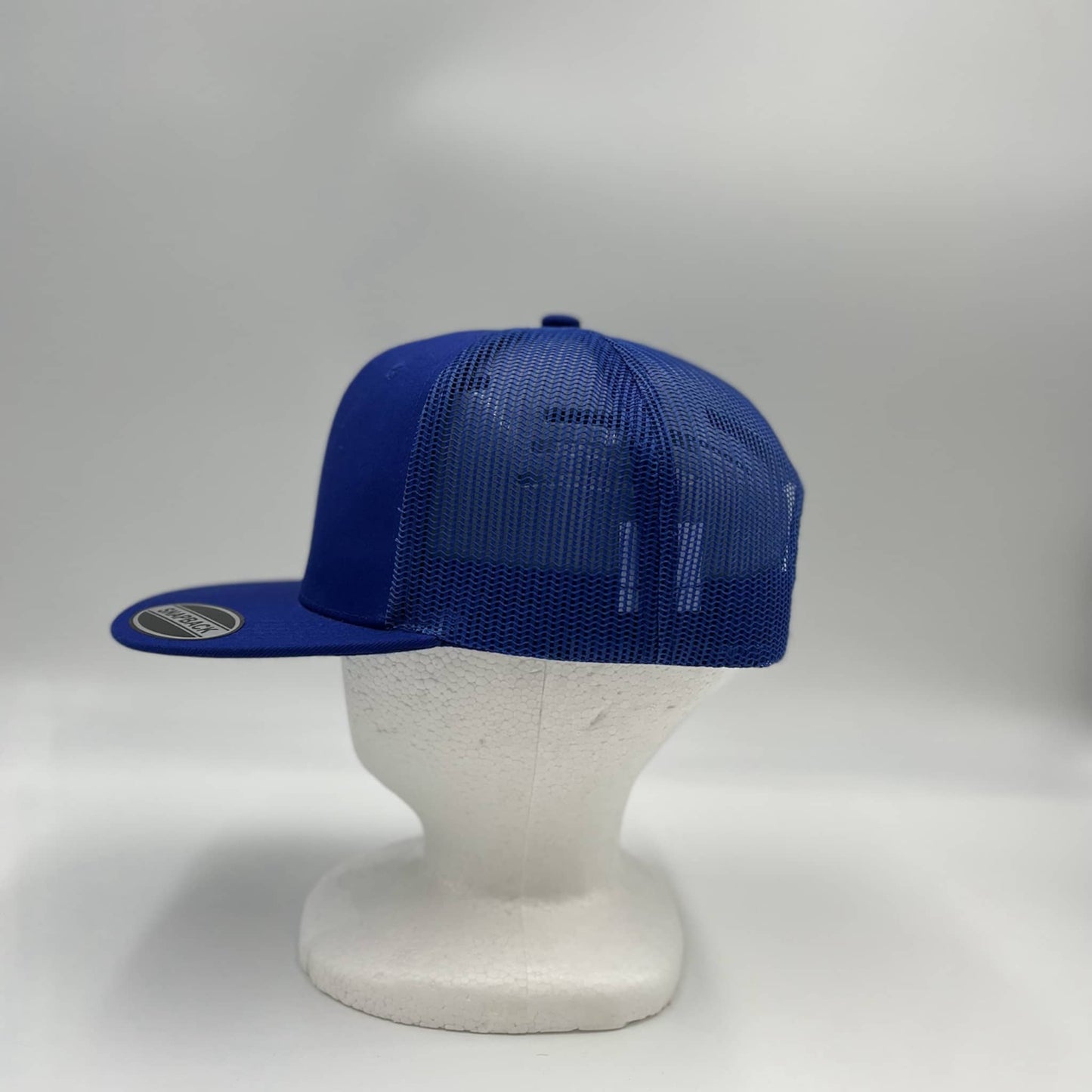 Alpha Omega Cap Plain Flat 6P Mesh Trucker Blue and Blue Mesh 12-pck CF6M1871 Cap Hat