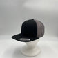 Plain Flat 6P Mesh Trucker Black and Gray Mesh 12-pck CF6M1869 Cap Hat